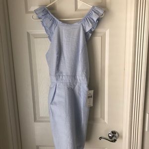 Blue and white stripped dress. Brand new with tags
